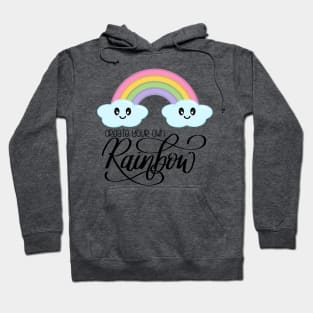 Create Your Own Rainbow with Kawaii Cute Clouds in Purple Hoodie